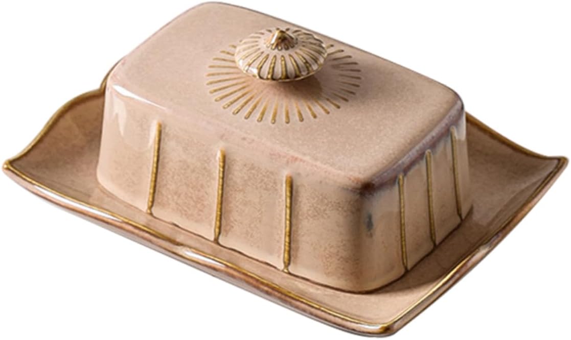 Ceramic Butter Dish Lid Multi-functional Cheese Container for Serving Practical Dessert Plate for Kitchen for Butter and Cheese Storage