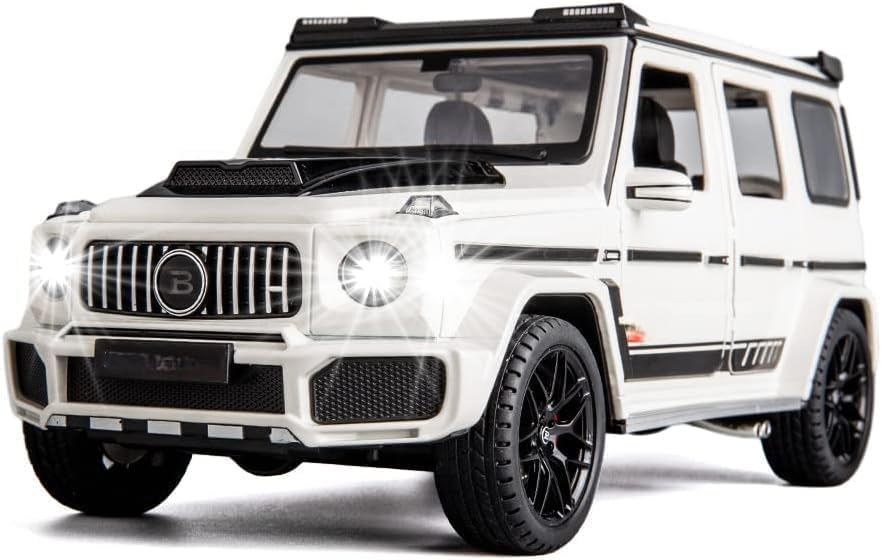 700 Benz AMG G63 Model Car G-Wagon 1:32 Exclusive Alloy Metal Pull Back Die-cast Car Metal Pullback Toy car with Openable Doors & Light Music【Colors as Per Stock】-image-17