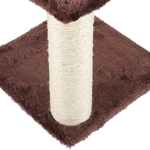 Rascador para gatos 3 niveles sisal color café miniatura 3