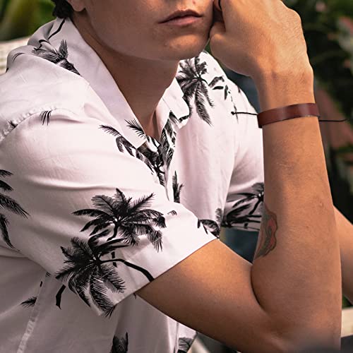 Joycuff Inspirational Mens Bracelet Christmas Birthday Gifts For Friends Dad Son Trendy Fashion Hippie Leather Bracelets For Men Saying You Are Braver Than You Believe #TOP2