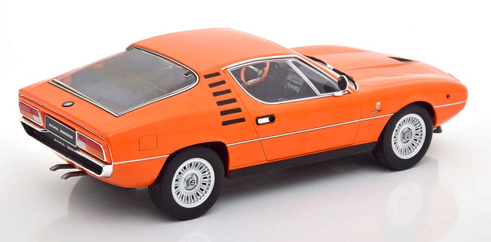 KK Scale Modellino Auto da Collezione Alf. Rom. Montreal Arancione 1970, Scala 1:18, Diecast Model Car