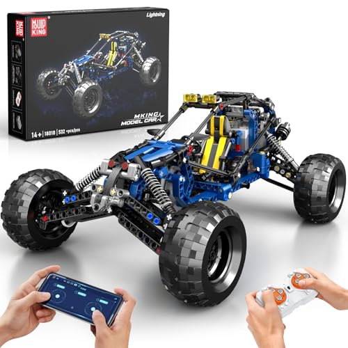Mould King 18018 Technik Offroad-RC-Auto-Bausätze, 515-teiliges Fahrzeugmodell, Kletterauto mit 2,4-G-Fernbedienung und App-Steuerung, RC-Buggy-Bausteinspielzeug für Erwachsene ab 14 Jahren