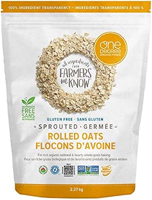 One Degree Organics gluten free sprouted rolled oats five pound bag