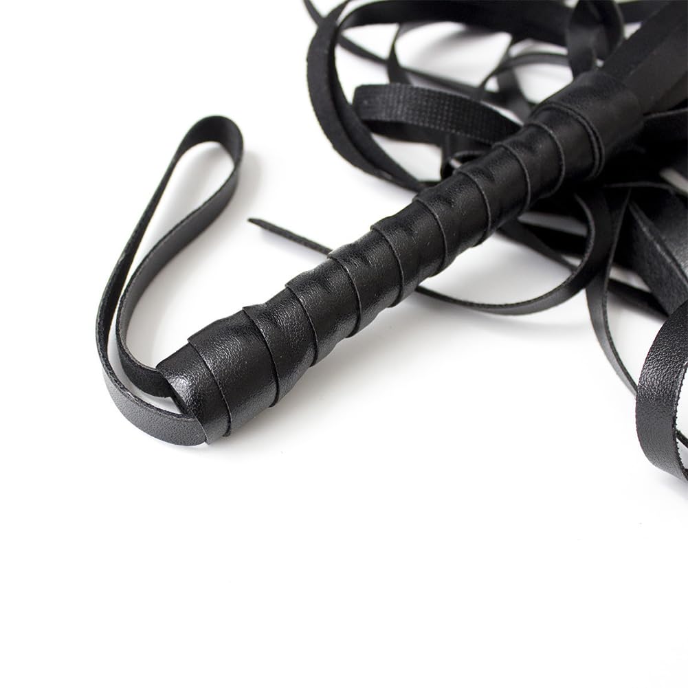 Látigo de Equitación de Cuero PU con Borlas para Deportes Ecuestres