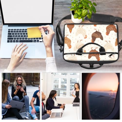 Bolso para laptop beige estilo retro 14-15 pulg miniatura 5