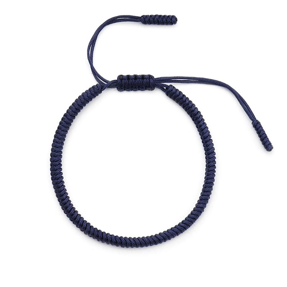 geshiglobalHand-woven Bracelets, Sports Bundle Hair Lucky Red Rope Gift Diamond Knot Adjustable Size Dark Blue