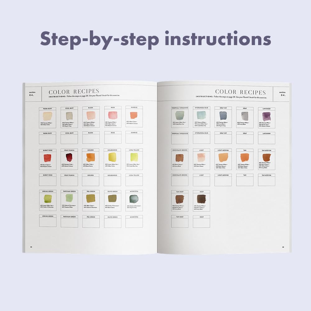 Watercolor Workbook: Café in Bloom: 25 Beginner-Friendly Projects on Premium Watercolor Paper: 3