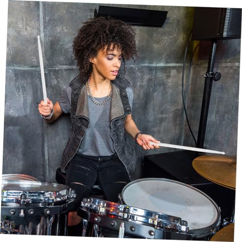 4 piezas de baquetas luminosas para batería, instrumentos de percusión y práctica, superficie lisa, para jazz, snare y actuaciones en escenario miniatura 7
