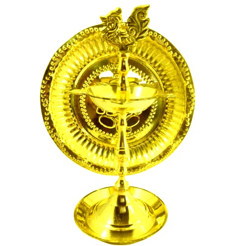 Buy Subhekshana Metals&Crafts Brass Kuthuvilakku Kumbakonam Special Brass Oil Lamp (7.5 Inchs