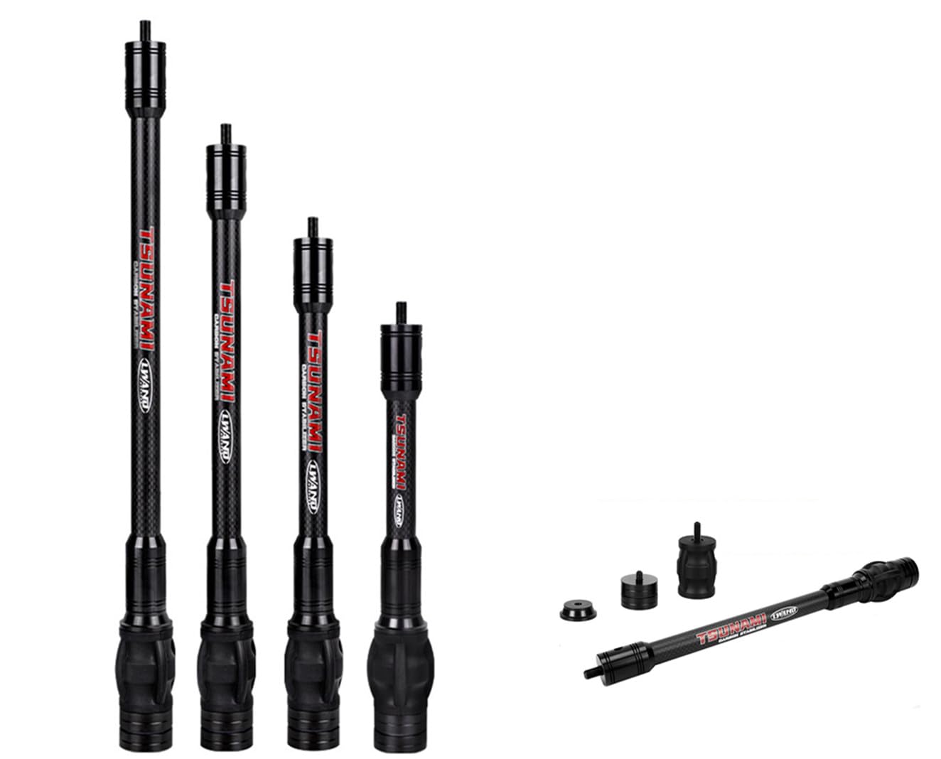 LWANO Compound Bow Archery Stabilizer 10 Inch Balance Bar for Vibration Reduction, Carbon Fiber Lightweight and Durable, Ideal for Hunting and Target Shooting (10 inch)