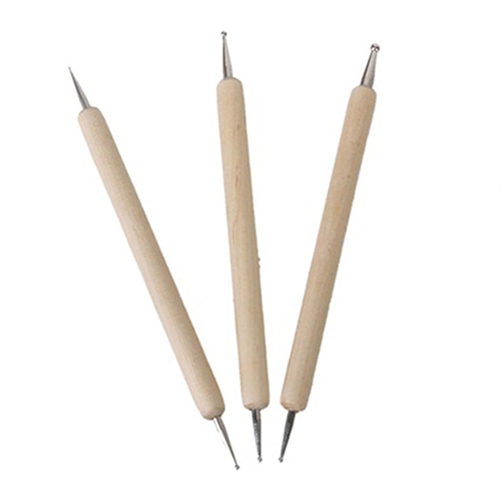 matumou 3 Pcs Ball Styluses Tools Set for Embossing Pattern DIY Clay Sculpting Modeling