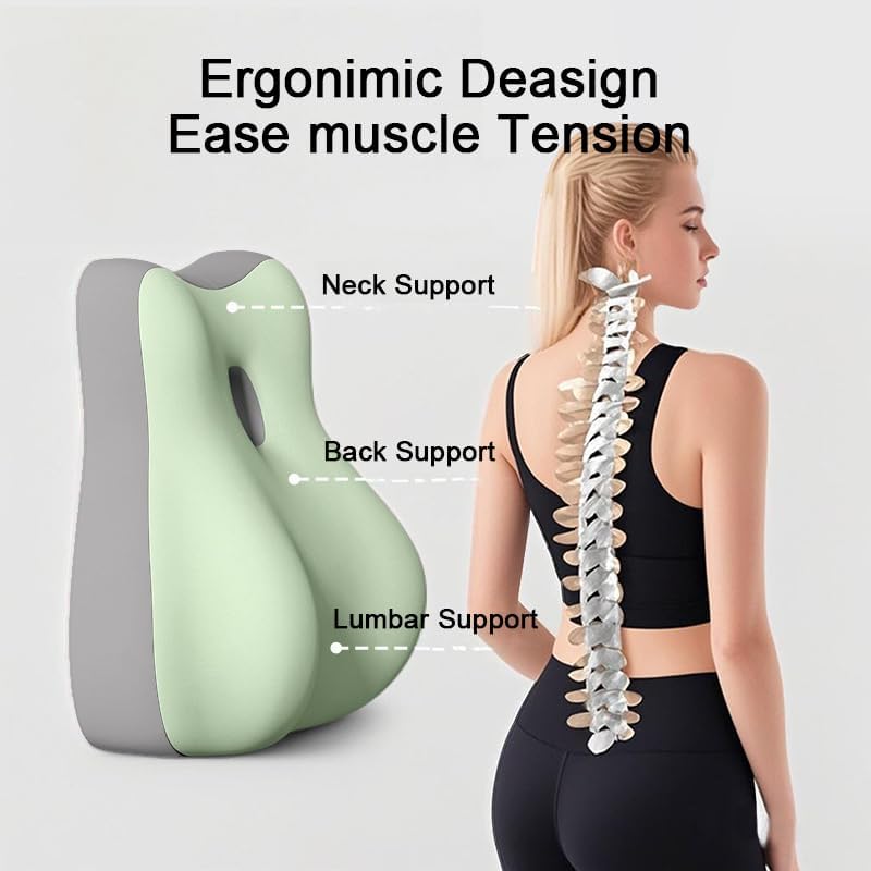 XYHOMECP 7 in 1 Multifunctional Slope Pillow,Butt Cushion for Couples Pregnanly Pillow to Read in Bed Waist Cushion at Home Sitting,with Memory Sponge,Comfortable and Breathable, Green