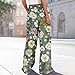 Womens Casual Flowy Palazzo Pant Summer Floral Boho Trousers Cruise Outfits Loose High Waisted Wide Leg Pants