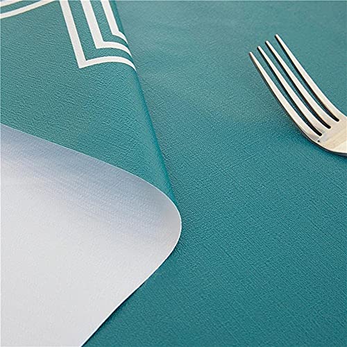 Nappe Imperméable Toile Cirée Nappe Table à Manger Rétro Intérieur Extérieur - 4