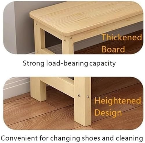 Banc à chaussures en bois massif étagère rangement entrée chambre