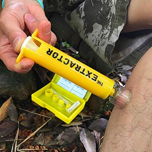 Finever Insect Bug Bee Sting Snake Bite Venom Extractor Suction Kit Tool Sting Pump First Aid Safety Fast Emergency for Hiking Backpacking Camping