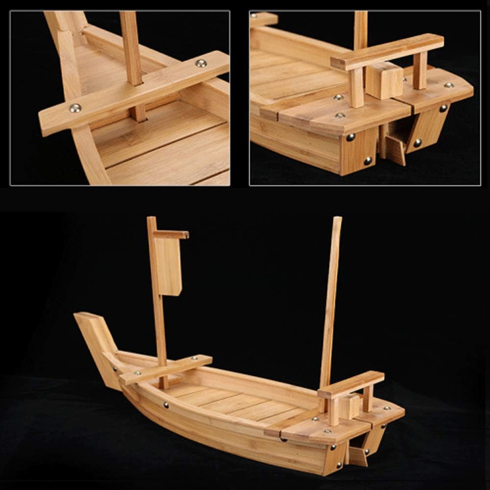Assiette à Sushis En Bois Naturel, Grand Format 52 Cm, Imperméable