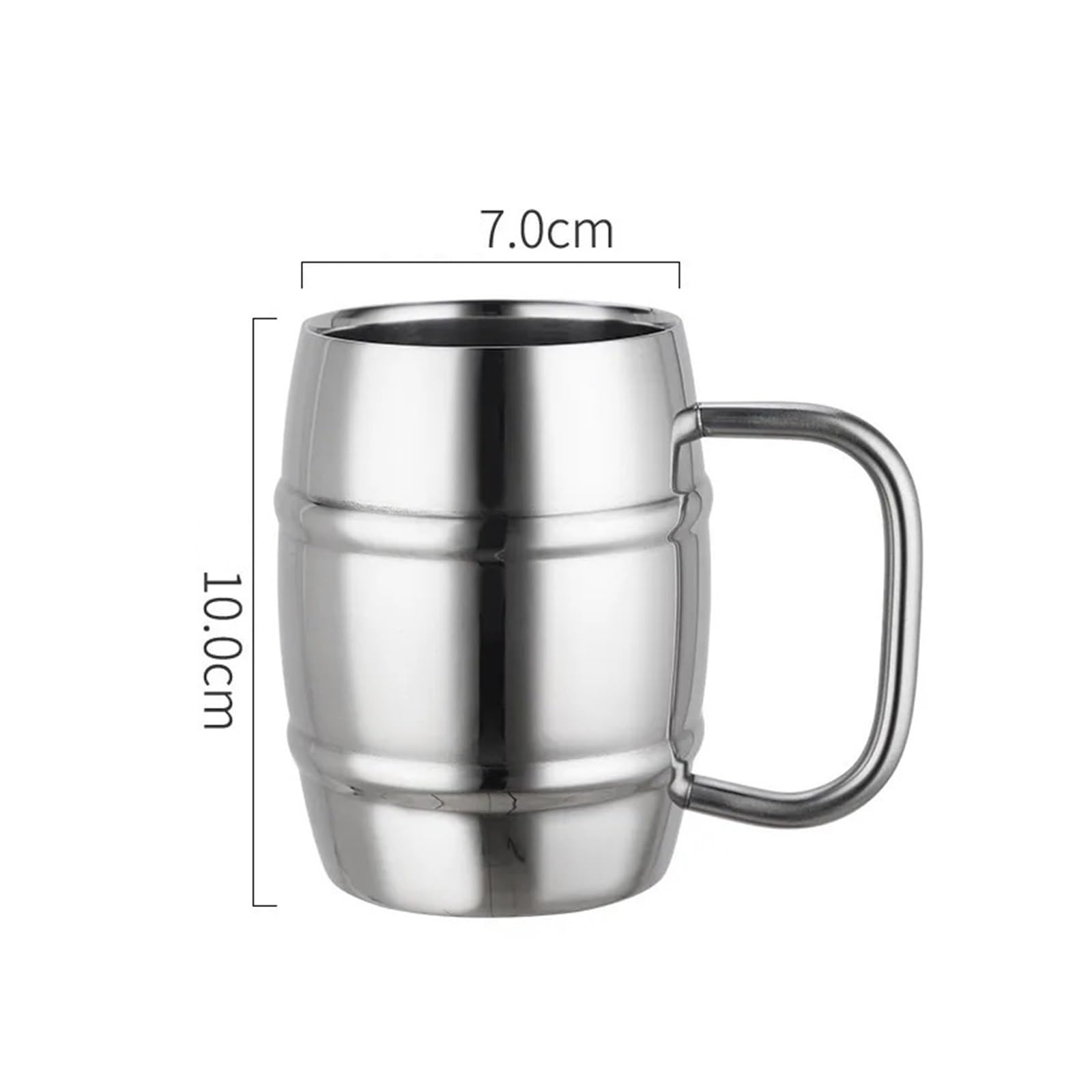 Tazza da caffè campeggio all'aperto con doppia tazza in acciaio inossidabile 500/450 ml tazze for d'acqua portatili isolate manico per Caffè e Tè(S)