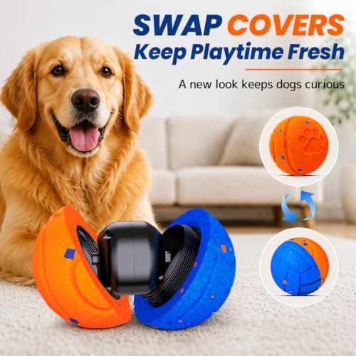 Smart Interactive Dog Toys, Automatic Rolling Ball with 3 Interactive Modes - image 5