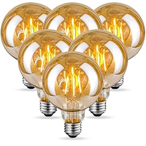 HISAYSY Vintage gloeilamp E27, 4 W (komt overeen met 40 W), warm geel oogbescherming, led-retro gloeilamp, 2700 K, 400…