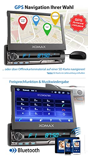 XOMAX XM-VA774 autoradio met Android 10, QuadCore, 2GB RAM, 32GB ROM, GPS-navigatie I Support: WiFi WLAN, 3G 4G, DAB… - Image 4