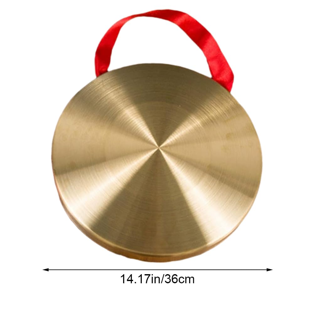 Gong avec Maillet 36 Cm Tam Tam Gong avec Marteau De Jeu Instrument De Percussion Traditionnel Chinois en Cuivre Décoratif pour Le Bureau À Domicile