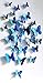 3D Blue Butterfly Love Wall Stickers Mural Decal Stickers Art House Decoration