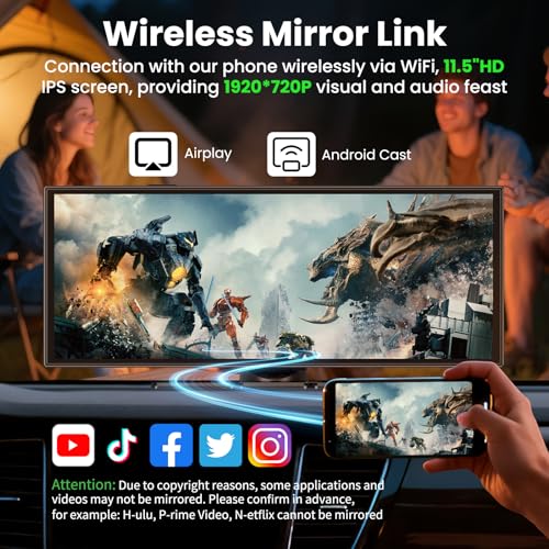 Image of 2026 CarPlay Screen for Car, 11.5 inch A-pple CarPlay & Android Auto Screen