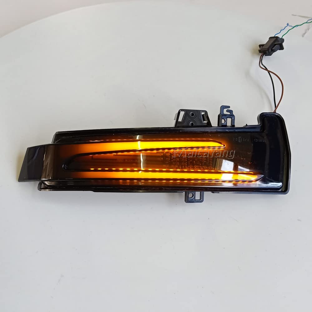 Car Passion Indicatore di direzione Freccia Specchietto laterale LED Compatibile con Mercedes Classe A B C E S CLA GLA GLK CLS Luce Dinamico Progressivo Fumè Nero Side Marker Dynamic