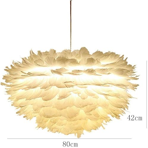 Miniatura 8 de Candelabros modernos, lámparas de techo de montaje, lámpara de plumas, lámpara de techo blanca nórdica moderna, lámpara de techo creativa para