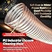 WOFDALY PU Polyurethane Clear Ducting Hose Wall Thickness 1.5MM Pipe Air Duct Length 39.4In Flexible Tube Used in Pharmaceutical Industry,Inner Diameter 240MM