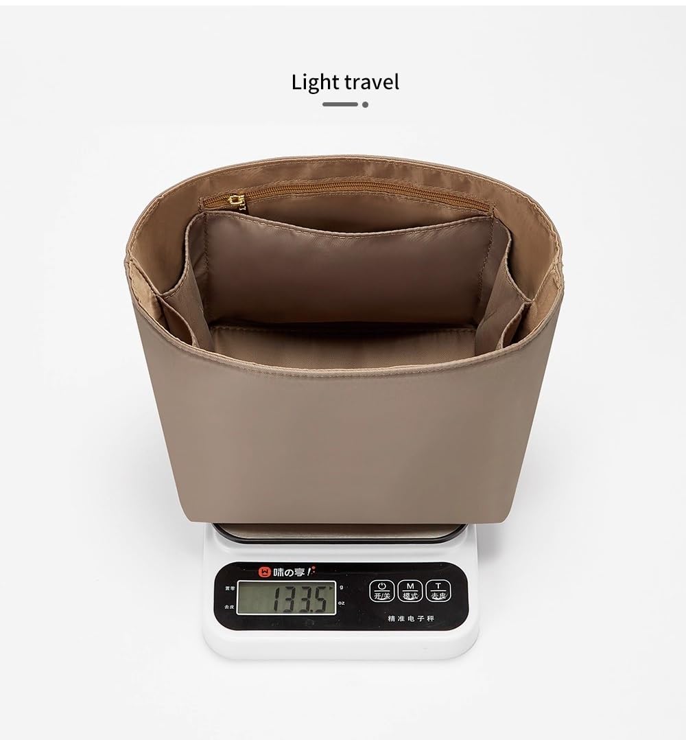 Organizer per borsa in nylon, inserto portaoggetti per borsa Hermes Picotin18/22(Brown,Picotin18)