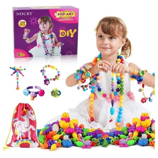 Happytime Snap Pop Beads Girls Toy 180 Pieces DIY Jewelry Marking Kit Fashion Fun for Necklace Ring Bracelet Art Kids Crafts Birthday Fun Gifts Toys for 3, 4, 5, 6, 7 ,8 Year Old Kids Girls…