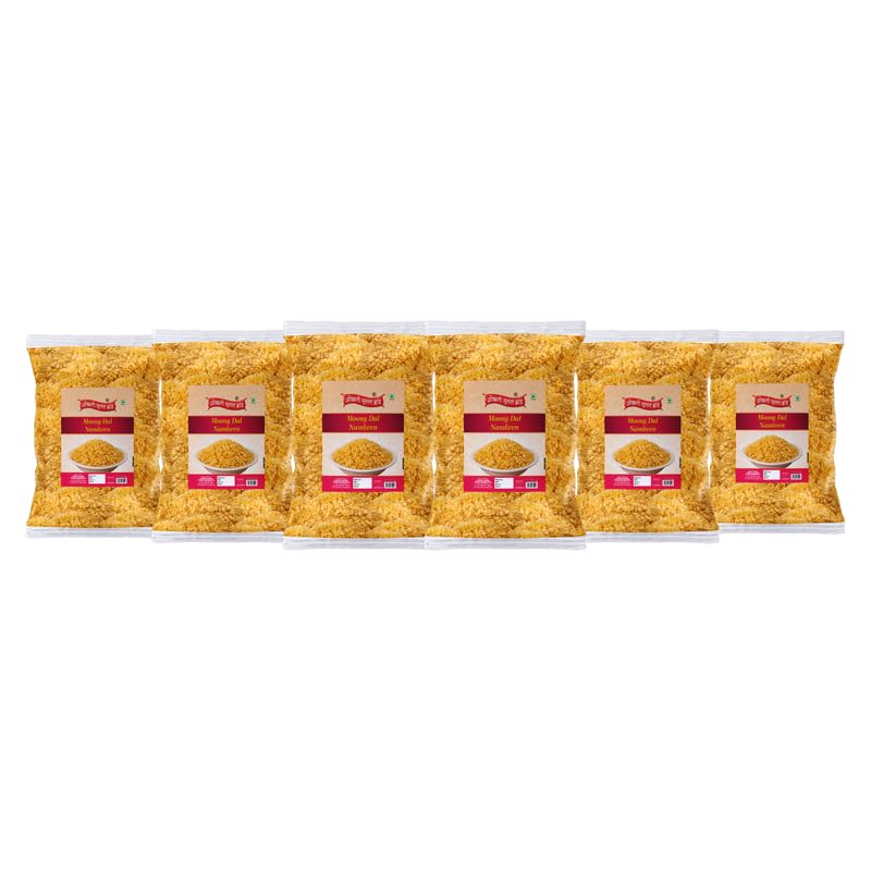Image of OKHLI MUSAL BRAND Salty Moong Dal | Daryaganj Special Organic Salted Moong Dal Namkeen | Organic Namkeen | Fried in Cold Pressed Groundnut Oil | Healthy Indian Snacks No Preservatives-900g*6Pack
