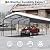 GarveeTech Metal Carport, 13x26 FT Outdoor Carport Canopy with Reinforced Base and Galvanized Steel Roof, Heavy Duty Garage Car Shelter Shade for SUV, Truck, Boats
