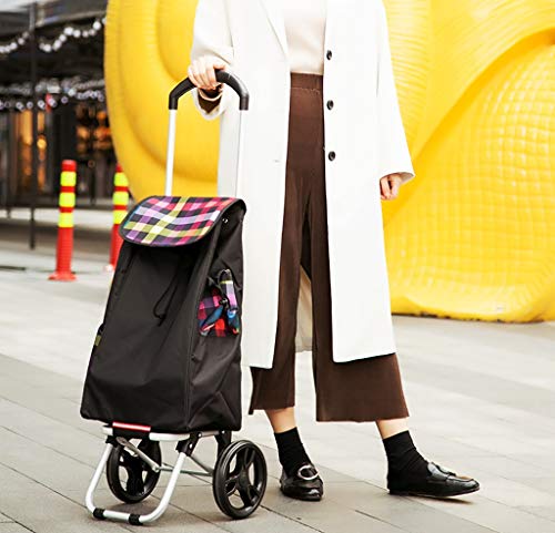 Carrito plegable con ruedas para compras liviano miniatura 4