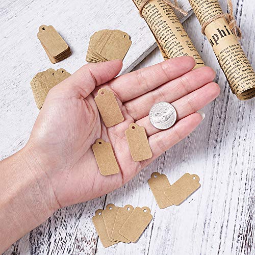 Beadthoven 500Pcs Price Tags Kraft Rectangle Tags For Jewelry Display Diy Crafts Making Kraft Hang Tag Gift Tag Wedding Favour Tags 30X15Mm Hole: 2Mm Burlywood Color #TOP4