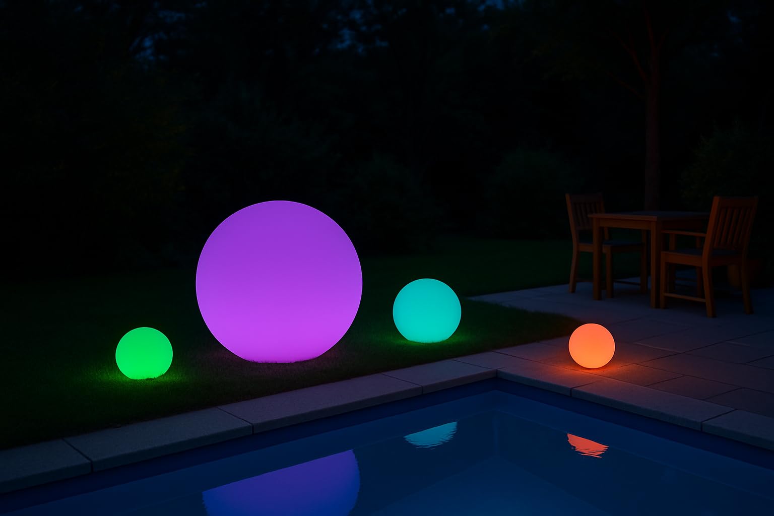Boule Lumineuse grand format LED Ø40 cm RGB – Lampe Extérieur & Intérieur – 16 Couleurs avec Télécommande – Lampe Décorative Jardin Terrasse Piscine – Rechargeable