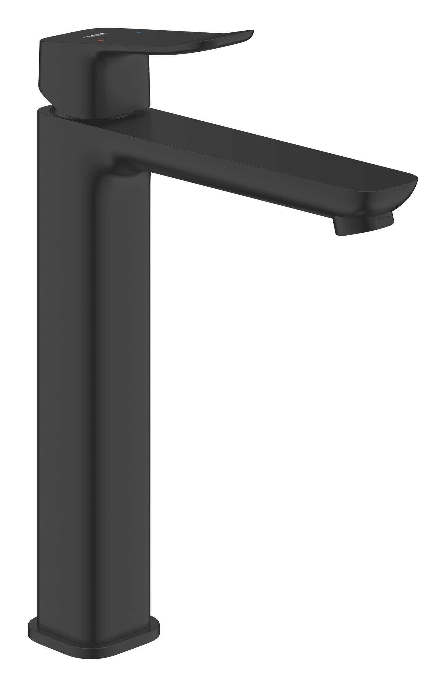 GROHE Dice Mitigeur monocommande Taille XL pour vasque à poser (Robinet pour Lavabo de Salle de bain, Facile à installer avec QuickTool inclus, Economie d'eau), Noir Mat,1018922430
