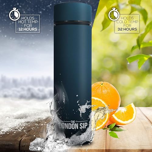 Here-Now-Tea-Infuser-Bottle-Water-Bottle-With-Tea-Infuser-Set-Stainless-Steel-Tea-Infuser-Travel-Mug-Tea-Bottle-With-Infusers-For-Loose-Tea-Midnight-Teal