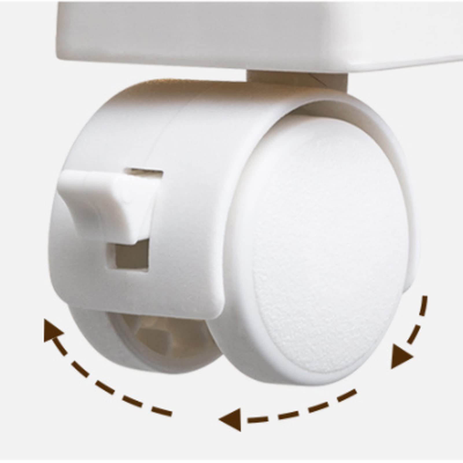 Alomejor Estantería móvil blanca de 3 capas de gran capacidad, rueda universal, material plástico para estudio, oficina, hogar, sala de estar, 36 libros, adecuado para libros de texto de secundaria