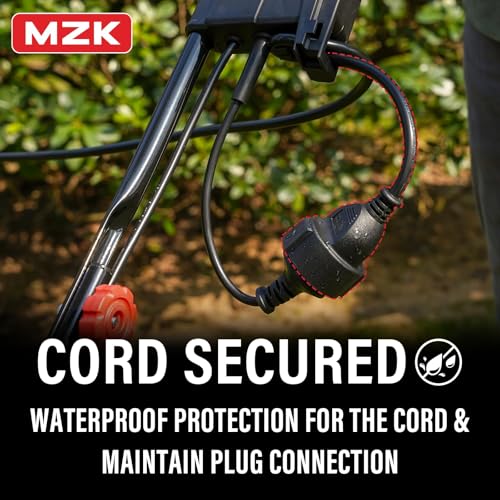 MZK 15-inch 13-Amp 2-in-1 Electric Dethatcher and Scarifier w/Removeable 5-Position Height Adjustment,Lawn dethatcher w/12-Gallon Thatch Collection Bag,Keep Lawn Health