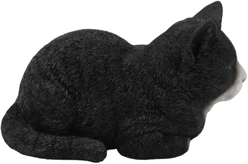 Miniatura 5 de Hi-Line Gift Ltd Estatua de gato durmiendo, negro/blanco