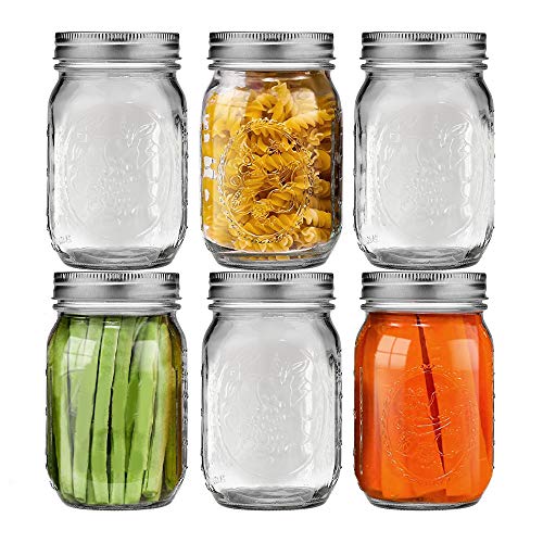 SUXNOS Einmachgläser mit Deckel 6PCS 1L Marmeladengläser Gewürzgläser...