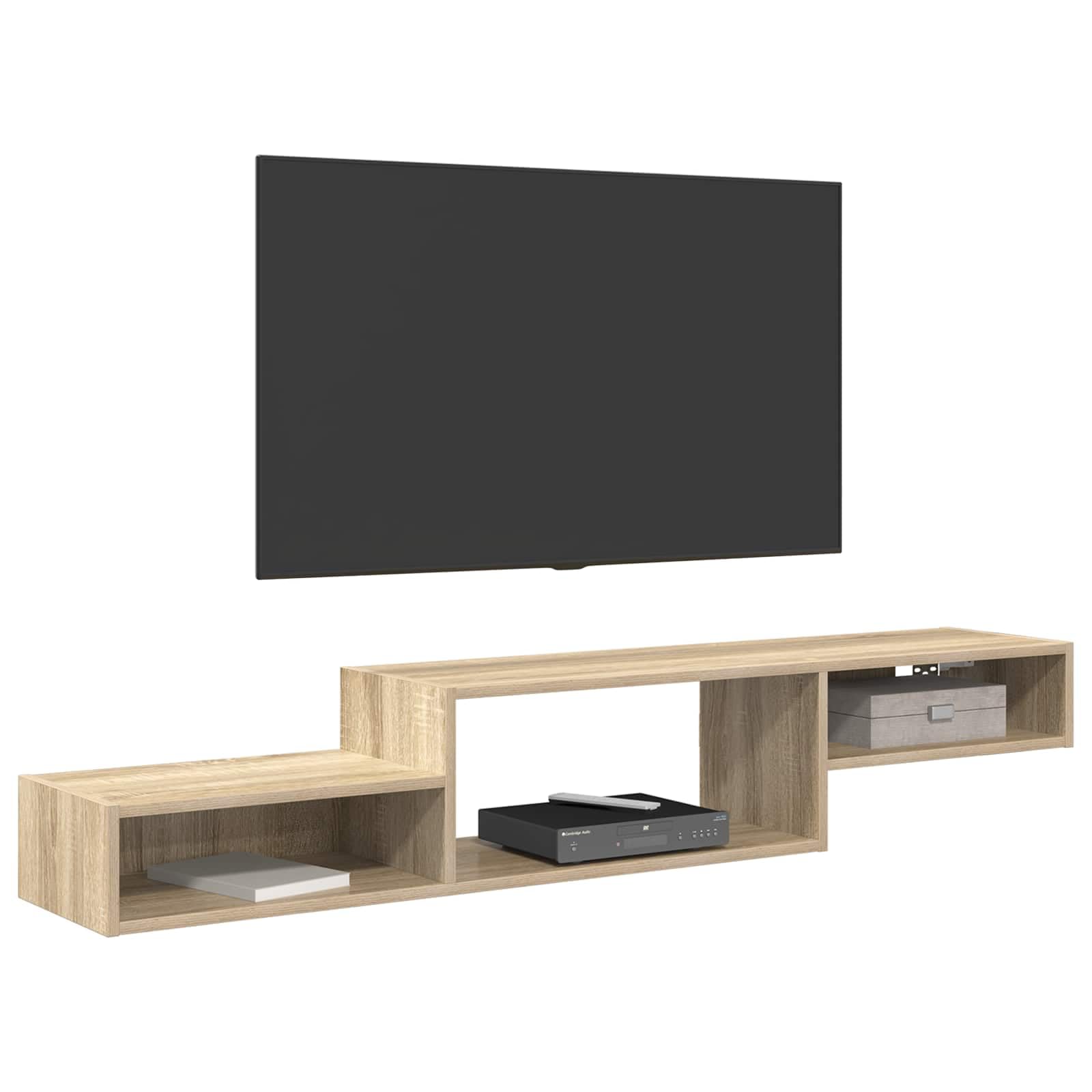 Meuble TV mural avec grand rangement pour désencombrer les petits salons