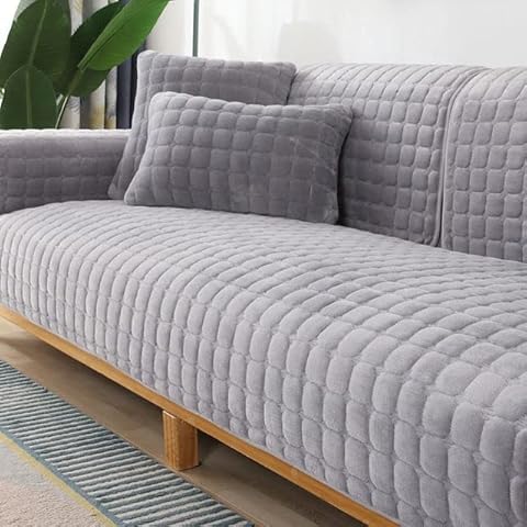 uyeoco Samt Sofabezug 1 2 3 4 Sitzer Couchbezug L Form Ecksofa Sofa/Couch überwurfdecke Cover