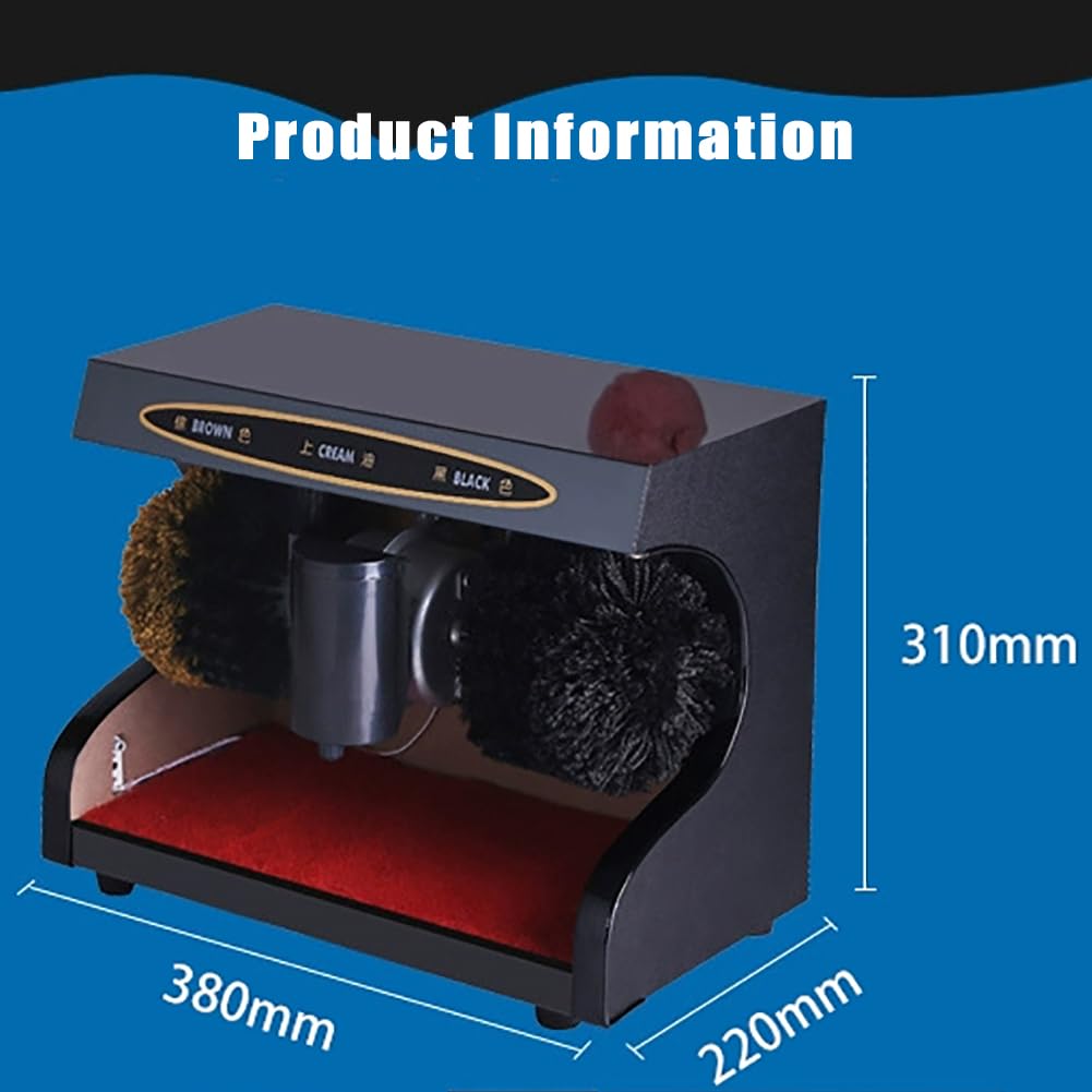 Macchina Lustrascarpe Elettrica, Lucidatrice Lustrascarpe Automatica a Induzione, Spazzola Morbida E Dura, Facile Da Pulire, Per Ingresso Hotel, Spolverata Di Scarpe Lucidatura Oliatura Ceretta