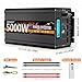 5000 Watt Power Inverter 12V DC to 110V 120V Converter for Family RV Off Grid Solar System Car with Type-C Ports 3 AC Power Outlets Dual USB Ports LCD Display Wireless Remote Control