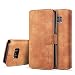Produktbild UEEBAI Handyhülle für Samsung Galaxy S9 Plus, Hülle Retro Premium PU Leder Weich Klapphülle Magnetverschluss Wallet Kartenfach Standfunktion Cover Anti Kratzern Flip Case Trageband Schutzhülle - Braun