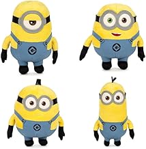 Play by Play Minions Plush Figures & Cuddly Toys in 20 cm, 30 cm and 50 cm: Bob, Otto, Kevin, Stuart and Dave - Various Editions and Sizes to Choose From (Random Model Surprise)